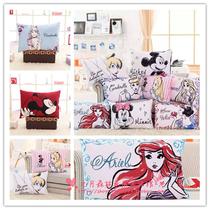 Mickey Minnie Princess Cinderella Alice Painted Printing and Dyeing Single Pillowcase Cartoon Pillowcase