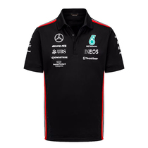 2023 new F1 racing suit T-shirt Mercedes-Benz team short-sleeved lapel Polo shirt Hamilton team style mens customization
