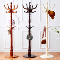 Minimalist solid wood clothes hat rack floor type bedroom vertical creative hanging clothes hanger office furniture plus coarse