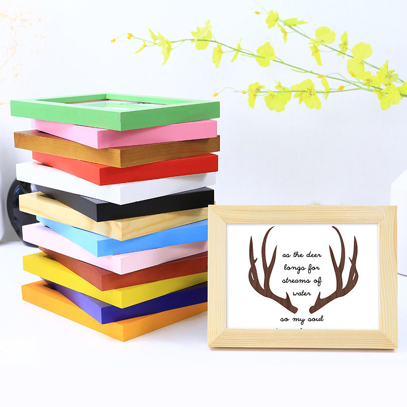 Solid wood wall frame is 5, 7 inch 56 7 8 10 12 inch A4 creative photo wall frame frame frame frame
