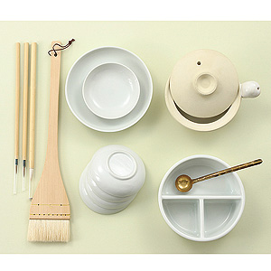 Nakagawa Phoenix Mineral Pigment Pen Wash Water Spoon Medicine Spoon Color Pan Rubber Pot Tool Suit Plum Dish Rock Color Recolored