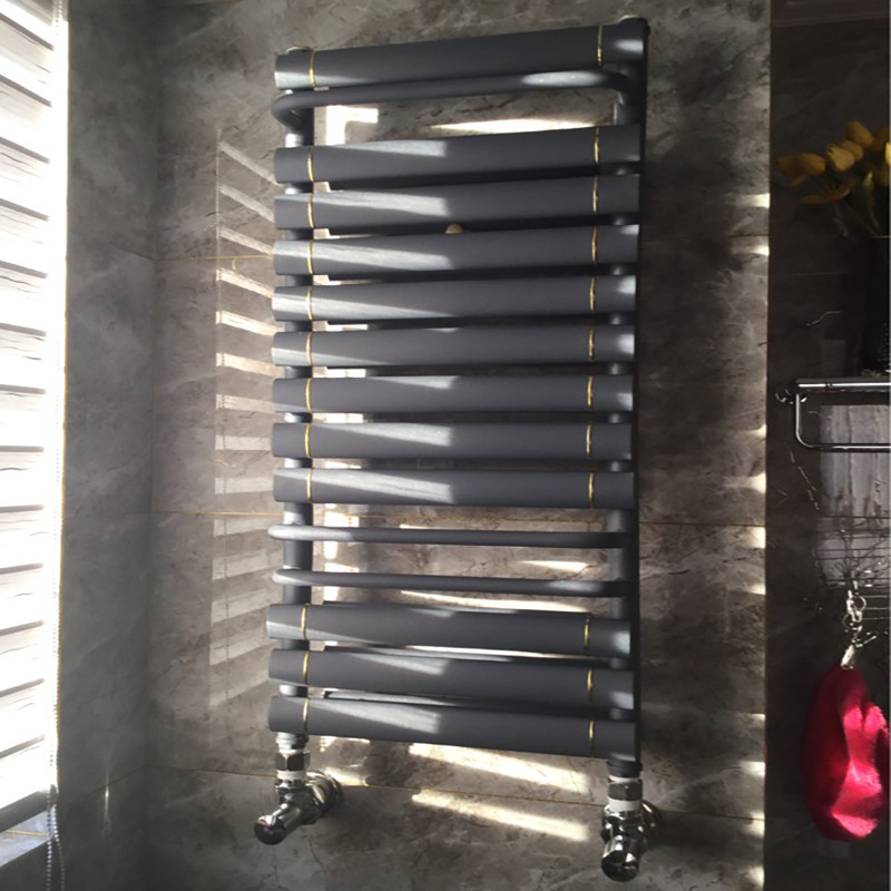 Maxster copper aluminum composite small back basket household radiator toilet bathroom water radiator wall hanging gray