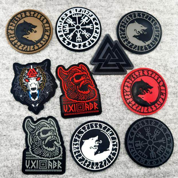 3D three-dimensional PVC rubber chapter Viking PATCH luminous sticker Viking series armband pirate morale chapter bag chapter