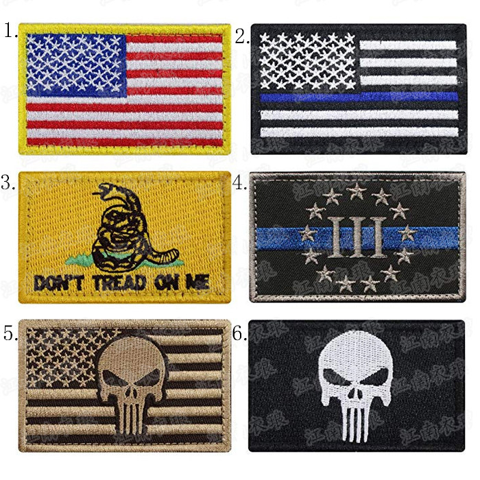 Amazon Spot morale Chapter Don't step on me Snake Three Confident Punters 6 Pieces Embroidered Magic Patch Arm Badge