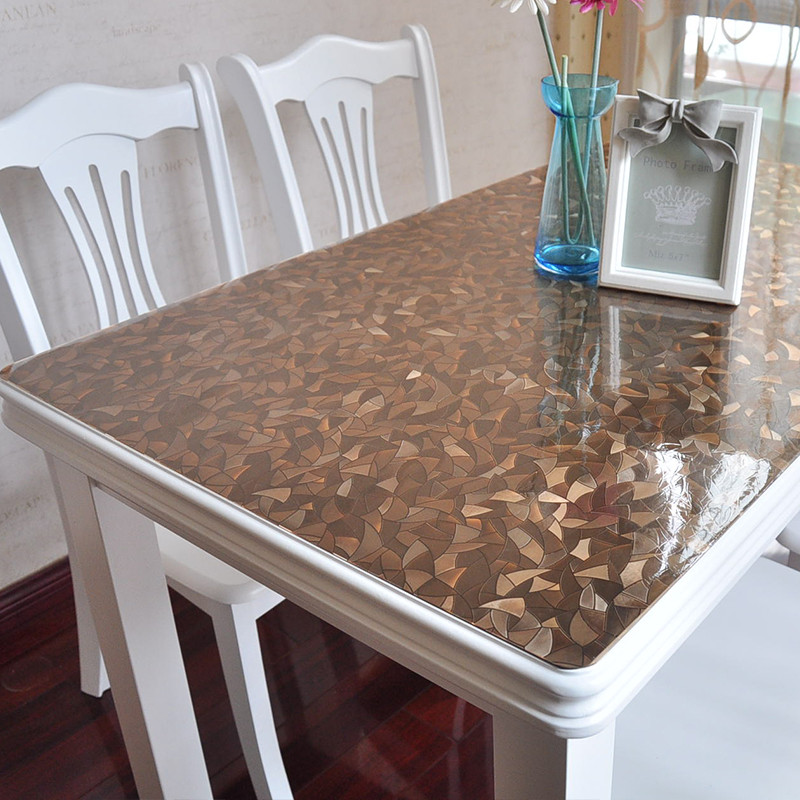 Table cloth at least table cushion plastic cushion table cushion waterproof and anti-high temperature resistant tabletop protective film soft glass home tea table cushion