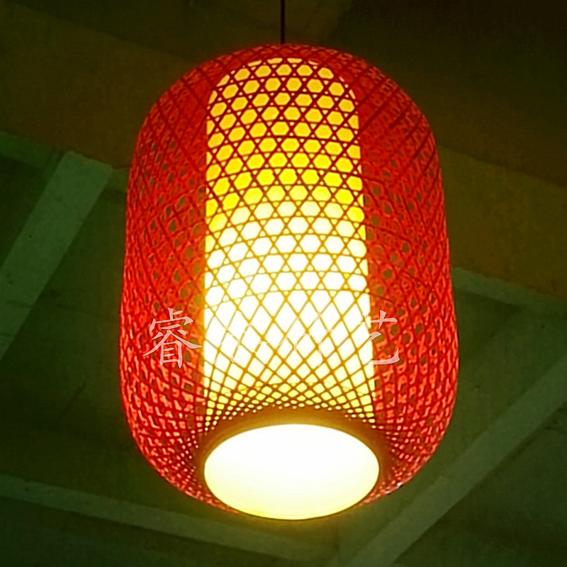 Classical Handwoven Bamboo-made Lantern Catering Dining Room Chandelia Hotel Tea Building Aisle Bamboo Art Lampshades Decorative Lights