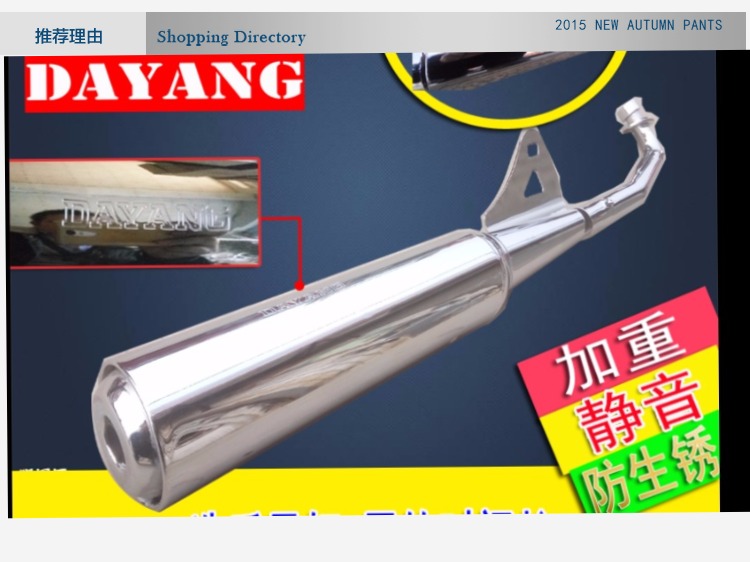 Áp dụng xe gắn máy cong chùm thúc đẩy Dayang 110 Qianjiang Longxin 100 muffler ống xả ống khói 70