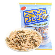 Japan imported snacks with calcium almond flavor almond kernels DRIED fish 80G CONTAINING nut snacks