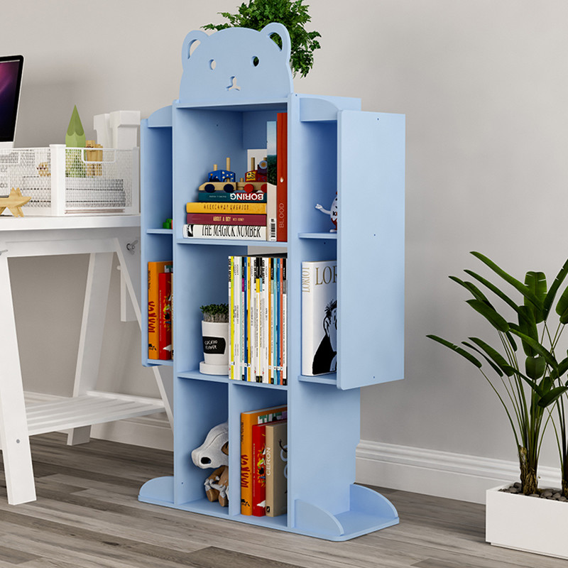 Children's bear robot against the wall bookshelf floor rack simple modern home pupils storage rack bookcase