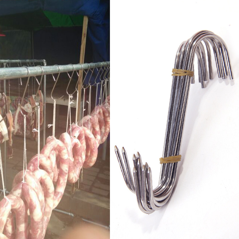 Stainless steel S hook Hook Pointed Multifunction Kitchen Shelve Super Practical Hook to Hook Sunburn Meat