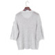 2021 Spring Women's Korean Style Sweet Mixed Silk Round Neck Pullover Drop Shoulder Sleeves Western Style Hollow Hole Loose Sweater