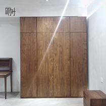 Top-top Wardrobe Closed in Beijing Customized White Wallet Hard Maple Black Walnut Full-pure Solid Wood Teon Software Cover