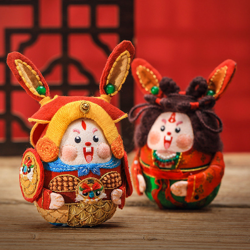Aka Hand Embroidery DIY Self-Sewing Rabbit Doll - Thumbnail 3