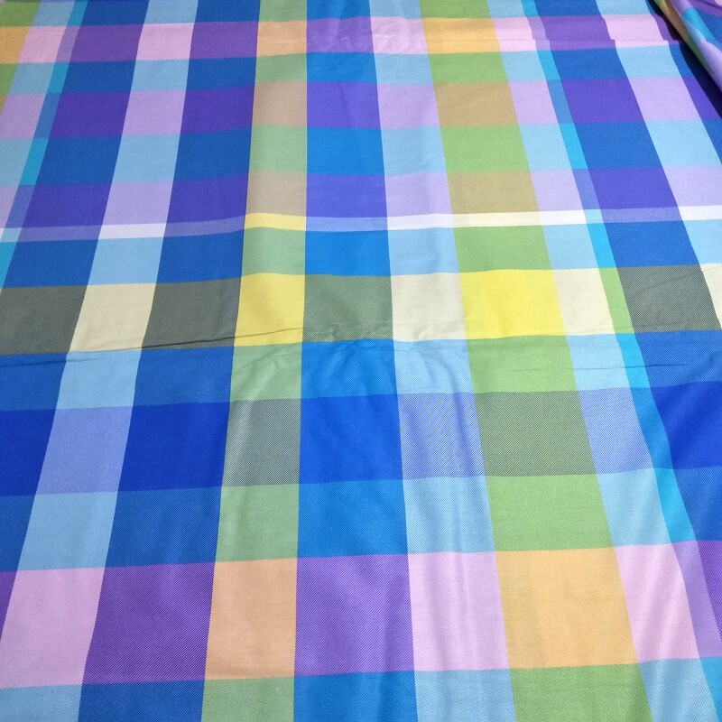 Pure cotton plaid fabric full cotton twill bedding fabric set to make student bed linen quilted pillowcase Three sets