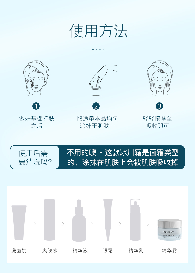 Binyu Glacier Essence Frost Moisturising Cream 50g Moisturising Shu Shuque Skin Skin Skin có thể sống sót của bà mẹ và cô sinh viên