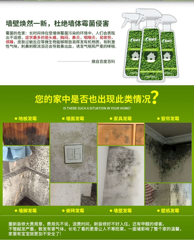 Enzyme cộng với net tường loại bỏ nấm mốc tường trắng mốc nấm mốc tại chỗ tường giấy tẩy tường - Trang chủ