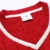 Áo len bé trai vest vest cộng với nhung cotton mùa thu đông mùa đông trẻ em áo len cổ lọ trẻ em áo len cổ chữ v áo ba lỗ bé trai Áo ghi lê