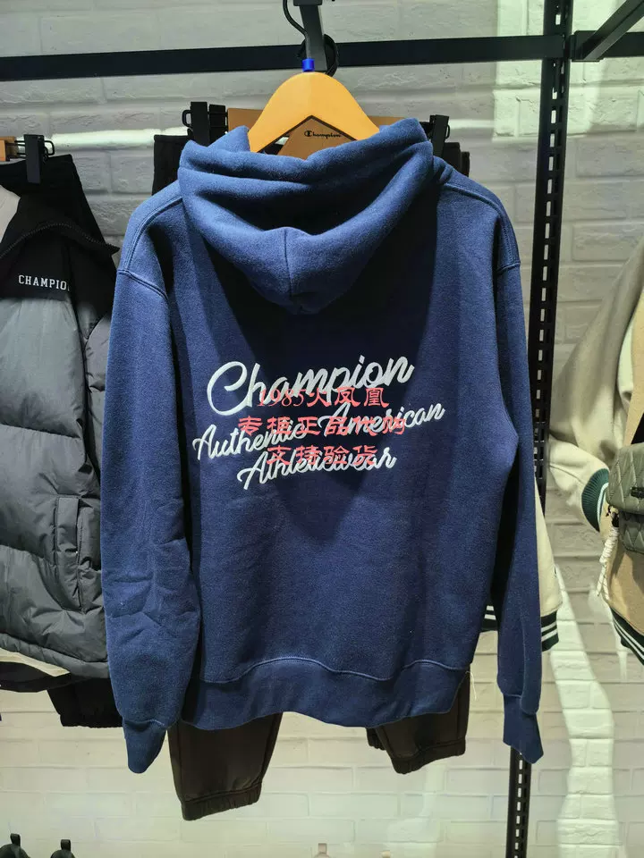 Champion зимняя 2023 бархатная верха с вышивкой букв повседневная толстовка C3-Y101 подлинная