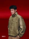 Adidas, демисезонная куртка подходит для мужчин и женщин, китайский стиль, свободный крой