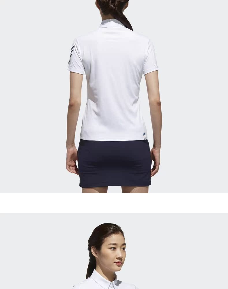 Adidas chính thức Adidas golf nữ áo polo ngắn tay DJ2081 - Áo polo thể thao áo polo pierre cardin