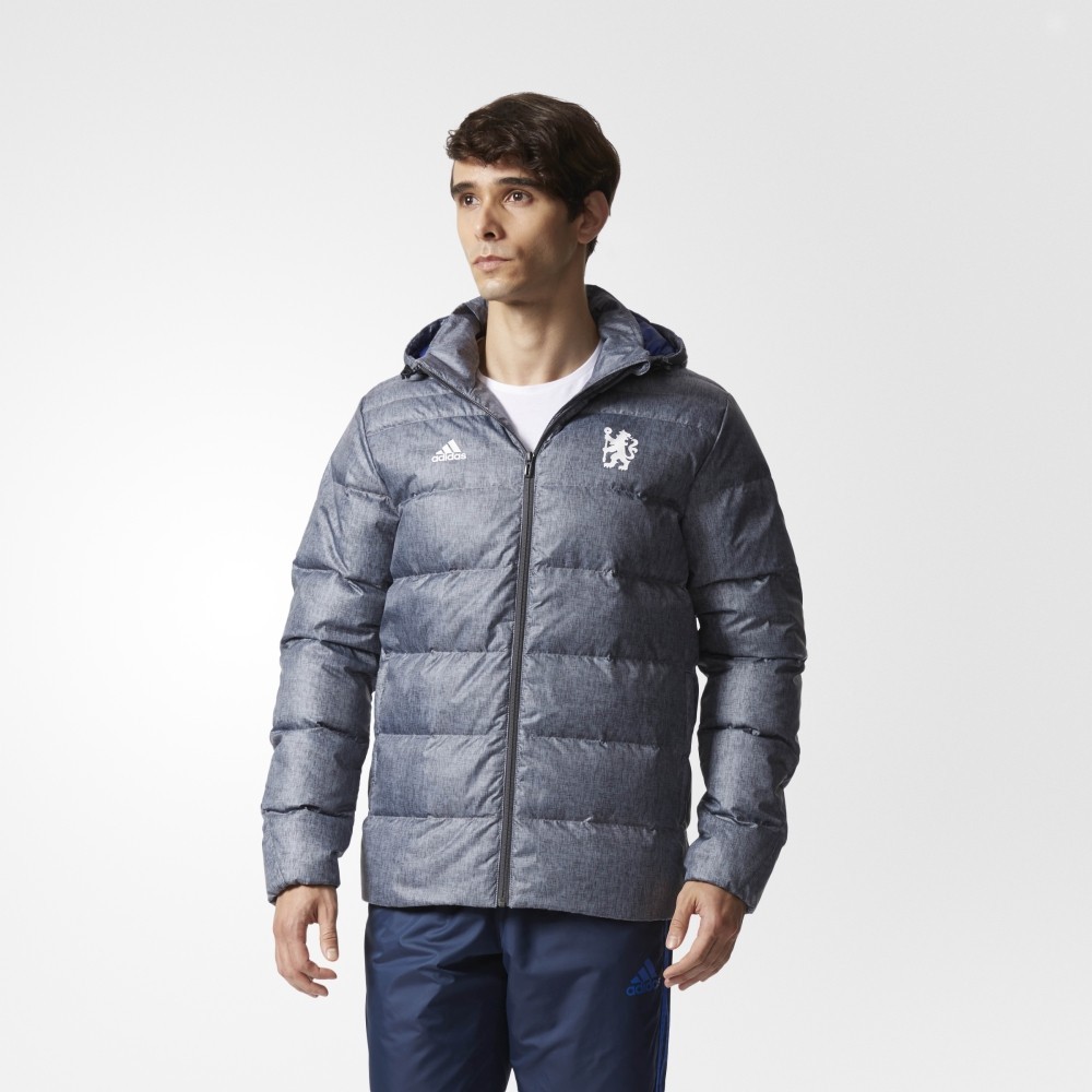 Купить Спортивный пуховик Адидас футбол мужская Челси пуховик темно ...