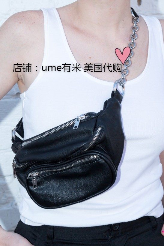 Spot Brandi Melville Artificial Leather Cortex Chains Purse Chest Bag Tricolour-Taobao