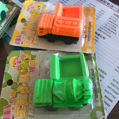 Simulation engineering car three-dimensional styling eraser stationery