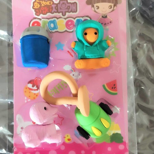 Simulation puppy hoodie bear trash can vacuum cleaner three-dimensional simulation eraser toy collection