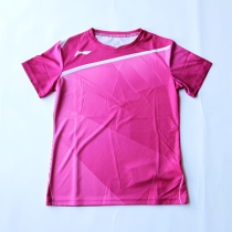 Imported Li Ning Southeast Asia version of the couple badminton suit womens round neck quick-drying air-permeable short-sleeved t-shirt
