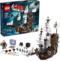 Lego big movie Caribbean pirate ship series iron beard manatee assembly building block 70810 model