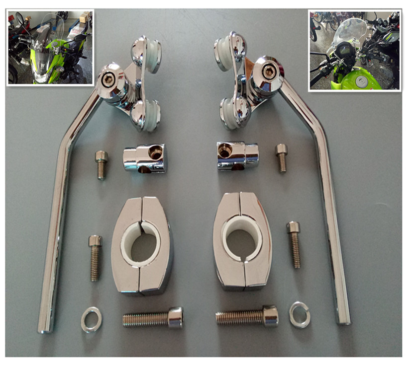 Locomotive Windshield Stainless Steel Accessories Scooter Wind Shield Mounting Bracket Electric Car Wind Shield