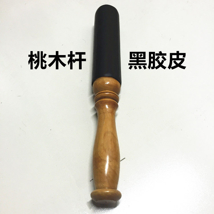 Buddhist supplies Dharma accessories Copper chime sticks, hammers, peach sticks, knock 7 8-inch copper sticks with black rubber leather cases