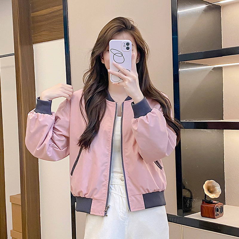 2025 Spring and Autumn Reversible Baseball Jacket for Petite Women, Versatile, Fashionable, Age-Reducing, Stylish Outerwear, Niche Jacket