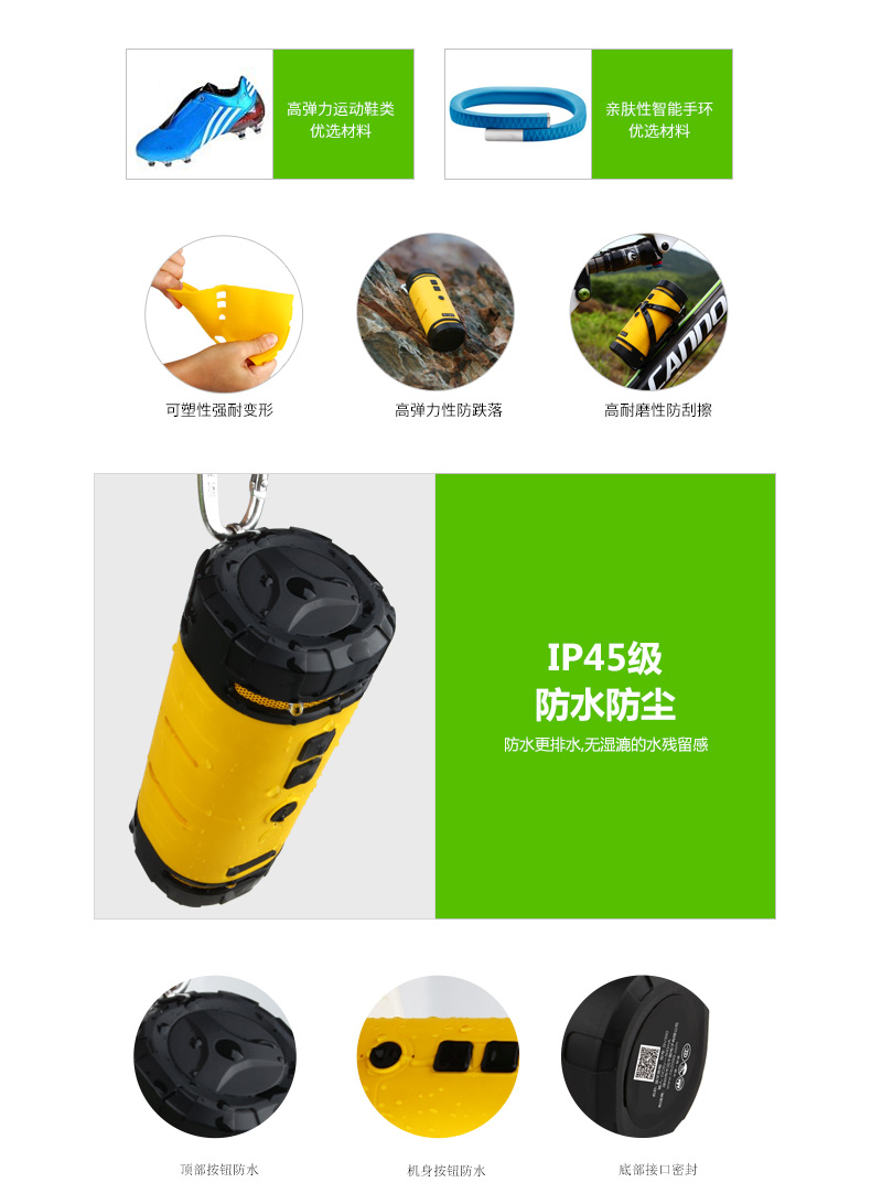Không thấy xe đạp BV350 Âm thanh Bluetooth di động loa siêu trầm loa ngoài trời công suất cao ngoài trời chạy thể thao di động máy nghe nhạc thẻ âm thanh nhỏ âm lượng lớn - Trình phát TV thông minh 