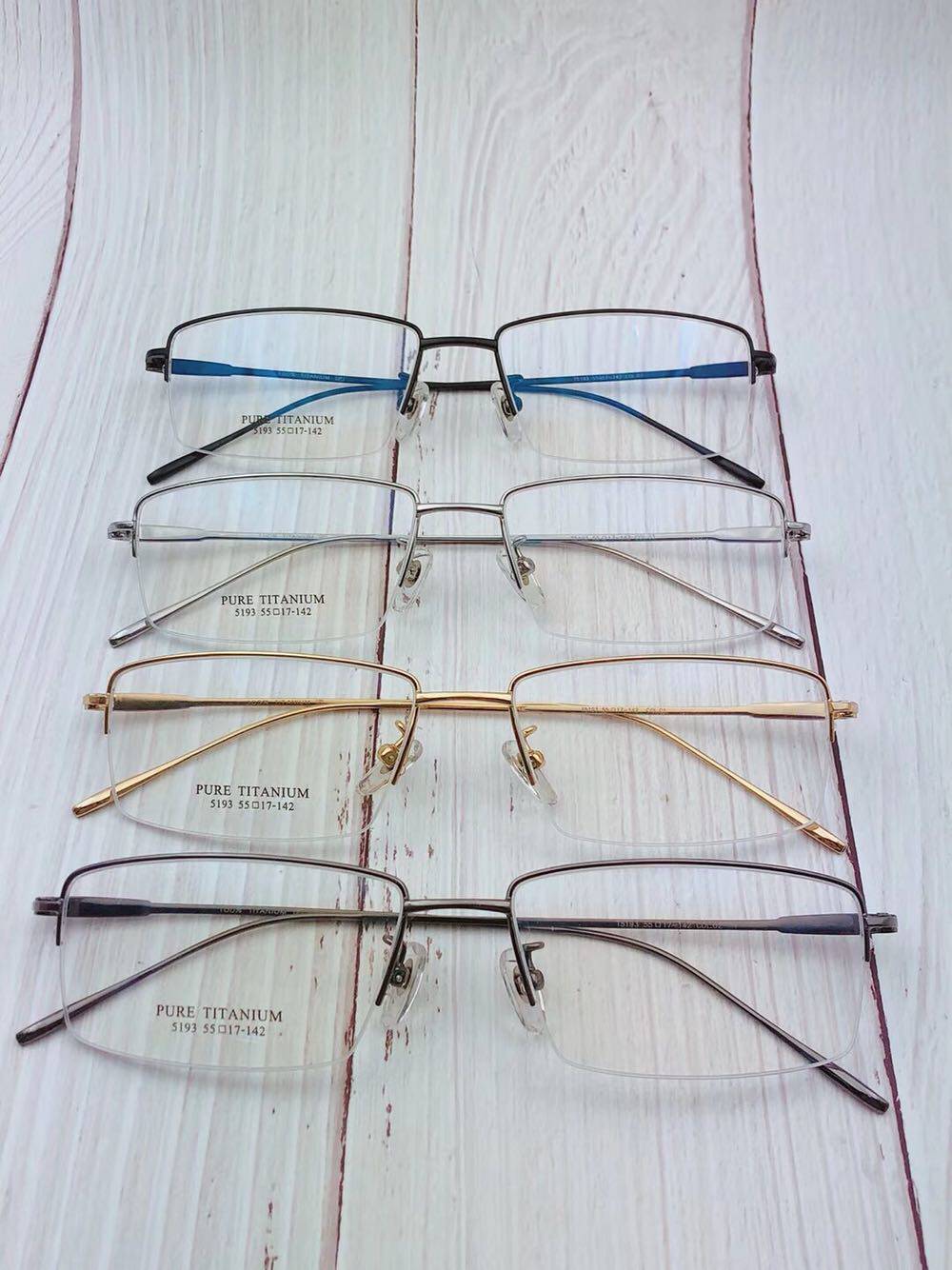 BN pure titanium wire edge men's half-frame glasses frame pure titanium without glue sleeve men's glasses frame 5193