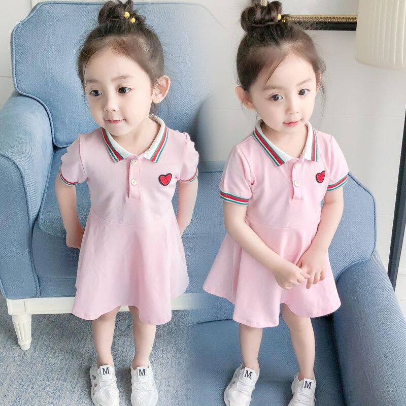 Baby girl dress summer dress 2022 new children's clothing girls short-sleeved princess skirt baby skirt 1-2-3-4 years old