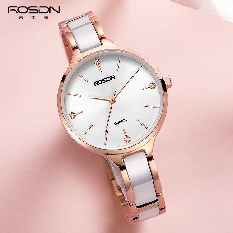 Lawston watch women's famous brand fashion light luxury high-end simple waterproof ceramic women's watch 2022 new