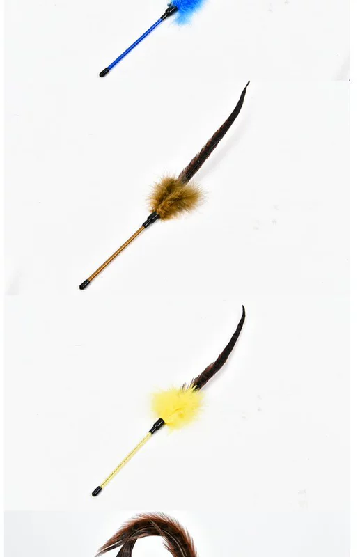 Beethoven Pet / American Elite Eli Pheasant Feather Funny Cat Stick Chuông Mèo Đồ chơi Mèo Cung cấp Mèo vui nhộn Rod - Mèo / Chó Đồ chơi