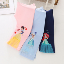 Girls Seven Pants Summer New Kid Ocean Gas Elastic Medium Boy Princess Pants Pure Cotton Thin with underpants summer