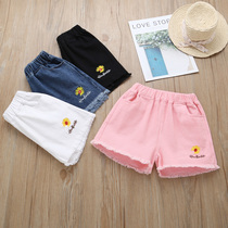 Korean Version Girl Cowboy Shorts Summer Mini Daisy 5 Children Foreign Air 6 Thin 8 CUHK Girl 9 Girls hot pants 10 years old