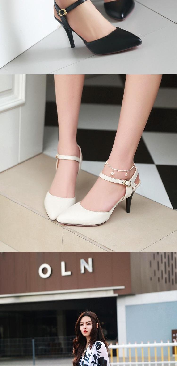 Mùa xuân và mùa hè mới, giày cao gót mũi nhọn gợi cảm, giày cao gót nữ sành điệu xăng đan đế xuồng