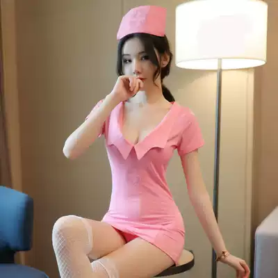 Sex lingerie uniform temptation pajamas female sexy little nurse uniform cos stewardess passion temptation nightclub outfit