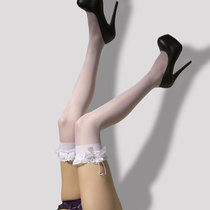 Sexy transparent legs socks black silk uniform flirting temptation to set passionately suit underwear female white wire stockings