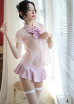 Pure-lust fun underwear female lovely campus pajamas uniform tempted to free from passion midnight charm