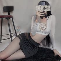  Sexual interest flirting underwear secretary uniform seduction passion suit perspective open file teasing sexy buttocks pajamas