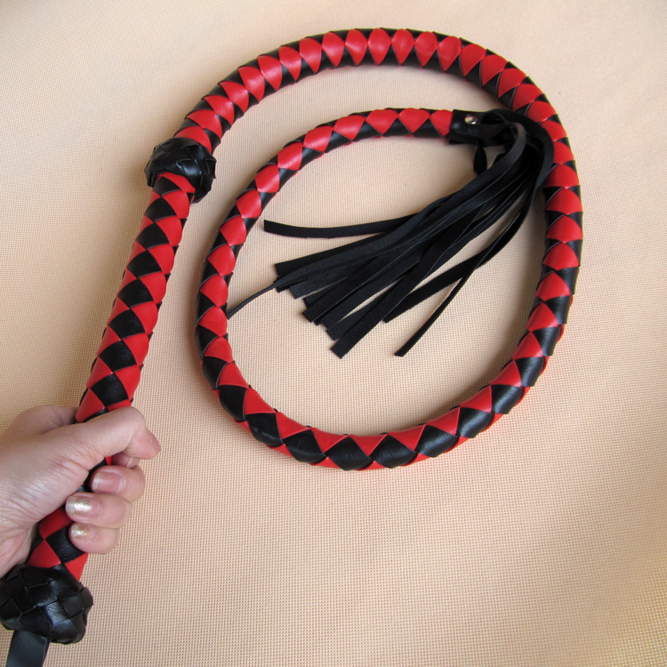 Queen Leather Whip Spice Alternative Toy Black Tail Snake Whip Prop Long Whip Leather Whip to teach whip-Taobao