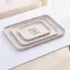 Songtai creative Japanese wheat straw environmental protection square plate Household plate Snack tray Western plate tableware