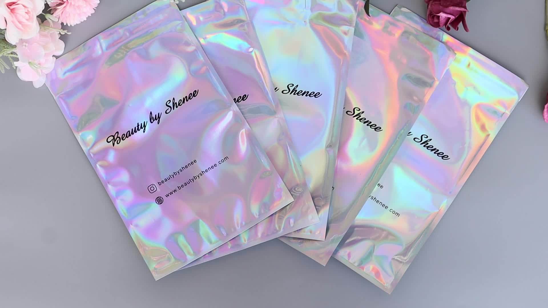 Custom Heat Seal Hologram Laser Smell Proof Coffee Chocolate Jewelry