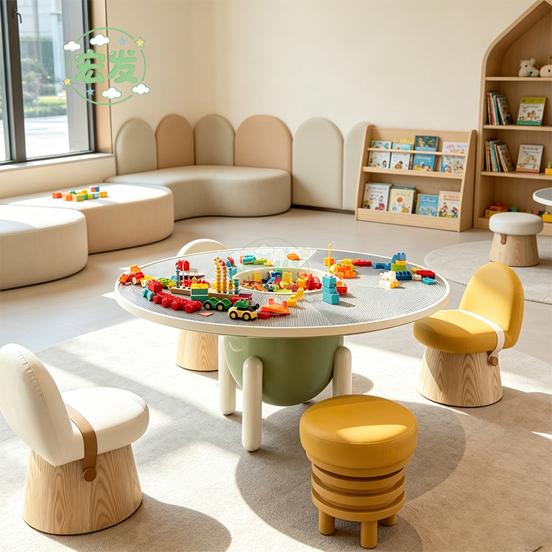 Children's Building Block Table, Multi-Functional Toy Table, Early Education Center, Craft Table, Playground, Kindergarten, Kidsren Aged 1 to 3 Years Old