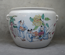 Republic of China Yang Ziqing pastel plus blue color character porridge pot (not old package returned)
